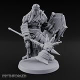 Mace Swinging Shield Bearing Anointed Warrior Miniature for Dungeons and Dragons, Pathfinder or other TTRPGs