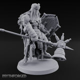 Mace Swinging Shield Bearing Anointed Warrior Miniature for Dungeons and Dragons, Pathfinder or other TTRPGs