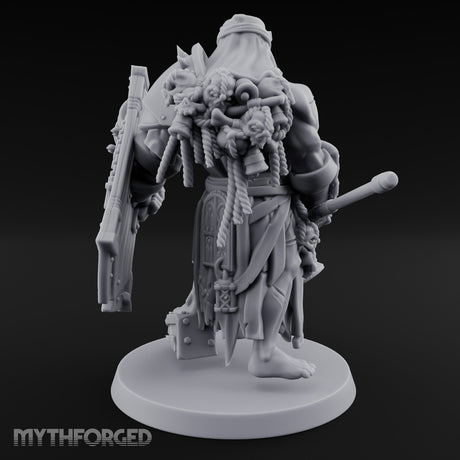 Mace Swinging Shield Bearing Anointed Warrior Miniature for Dungeons and Dragons, Pathfinder or other TTRPGs