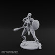 Mace Swinging Shield Ready Human Barbarian Miniature for Dungeons and Dragons, Pathfinder or other TTRPGs