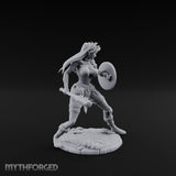 Mace Swinging Shield Ready Human Barbarian Miniature for Dungeons and Dragons, Pathfinder or other TTRPGs
