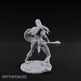 Mace Swinging Shield Ready Human Barbarian Miniature for Dungeons and Dragons, Pathfinder or other TTRPGs