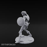 Mace Swinging Shield Ready Human Barbarian Miniature for Dungeons and Dragons, Pathfinder or other TTRPGs