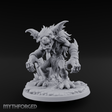 Tusks Bared Snarling Goblin Brute Miniature for Dungeons and Dragons, Pathfinder or other TTRPGs