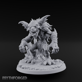 Tusks Bared Snarling Goblin Brute Miniature for Dungeons and Dragons, Pathfinder or other TTRPGs