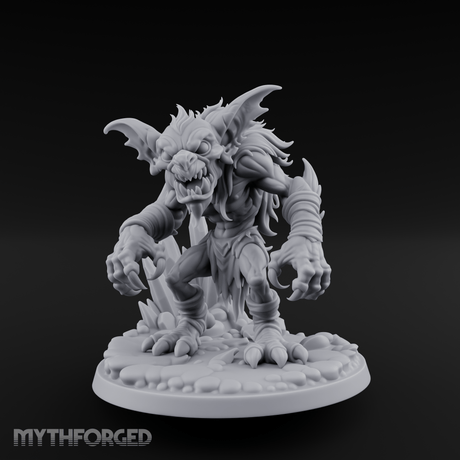 Tusks Bared Snarling Goblin Brute Miniature for Dungeons and Dragons, Pathfinder or other TTRPGs