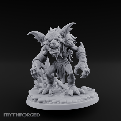 Tusks Bared Snarling Goblin Brute Miniature for Dungeons and Dragons, Pathfinder or other TTRPGs