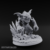 Tusks Bared Snarling Goblin Brute Miniature for Dungeons and Dragons, Pathfinder or other TTRPGs