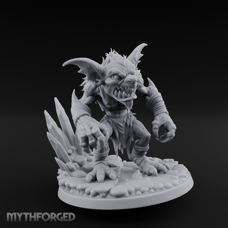 Tusks Bared Snarling Goblin Brute Miniature for Dungeons and Dragons, Pathfinder or other TTRPGs