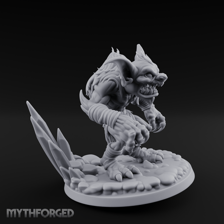 Tusks Bared Snarling Goblin Brute Miniature for Dungeons and Dragons, Pathfinder or other TTRPGs