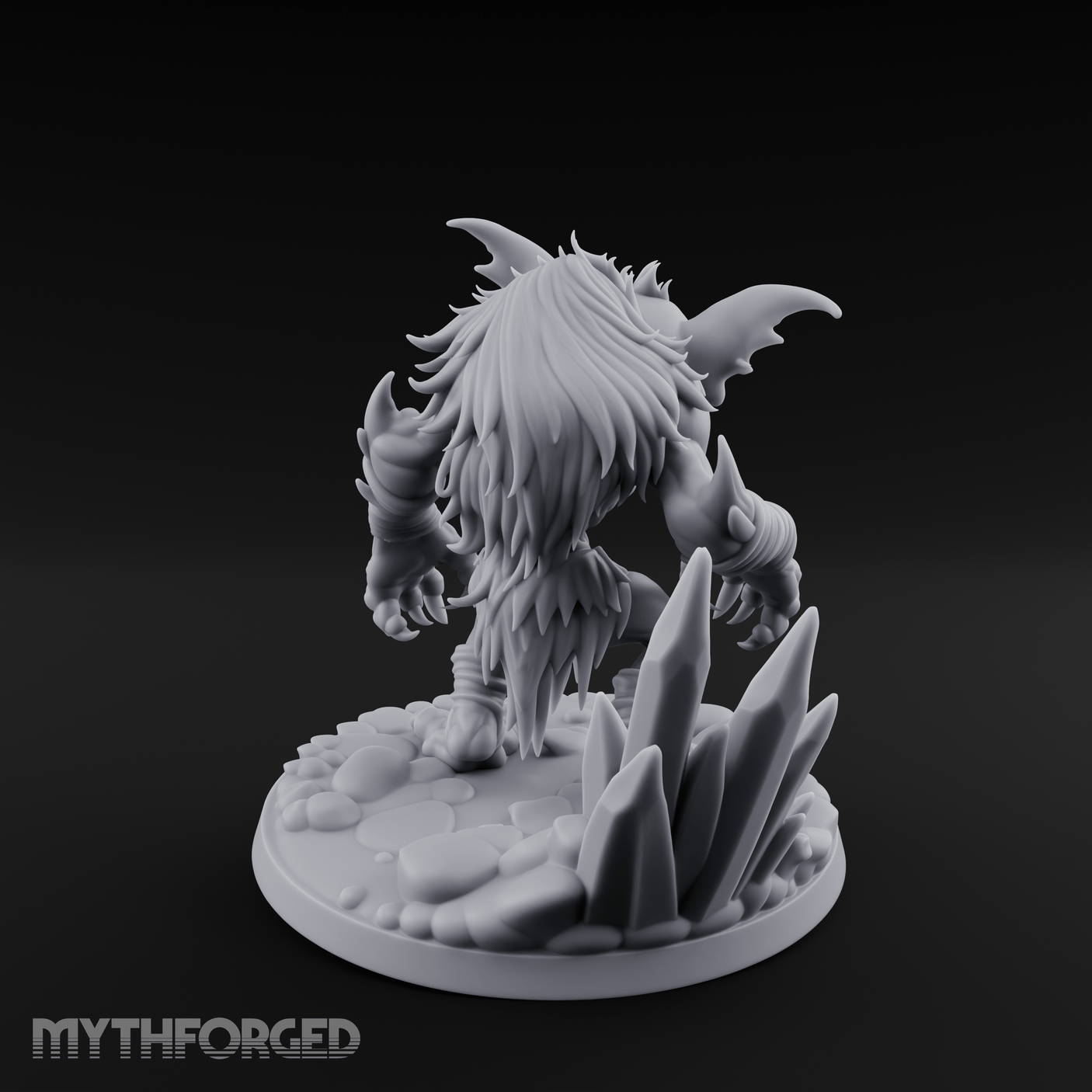 Tusks Bared Snarling Goblin Brute Miniature for Dungeons and Dragons, Pathfinder or other TTRPGs