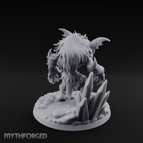 Tusks Bared Snarling Goblin Brute Miniature for Dungeons and Dragons, Pathfinder or other TTRPGs
