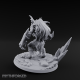 Tusks Bared Snarling Goblin Brute Miniature for Dungeons and Dragons, Pathfinder or other TTRPGs