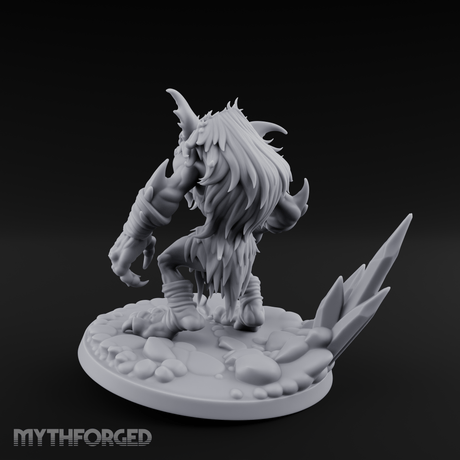 Tusks Bared Snarling Goblin Brute Miniature for Dungeons and Dragons, Pathfinder or other TTRPGs