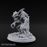 Tusks Bared Snarling Goblin Brute Miniature for Dungeons and Dragons, Pathfinder or other TTRPGs