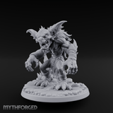 Tusks Bared Snarling Goblin Brute Miniature for Dungeons and Dragons, Pathfinder or other TTRPGs