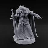Off With His Head Human King Miniature for Dungeons and Dragons, Pathfinder or other TTRPGs