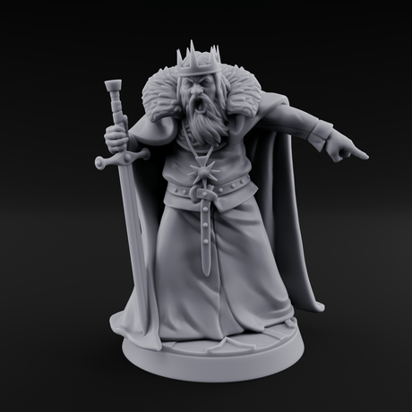 Off With His Head Human King Miniature for Dungeons and Dragons, Pathfinder or other TTRPGs