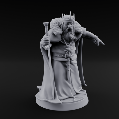 Off With His Head Human King Miniature for Dungeons and Dragons, Pathfinder or other TTRPGs
