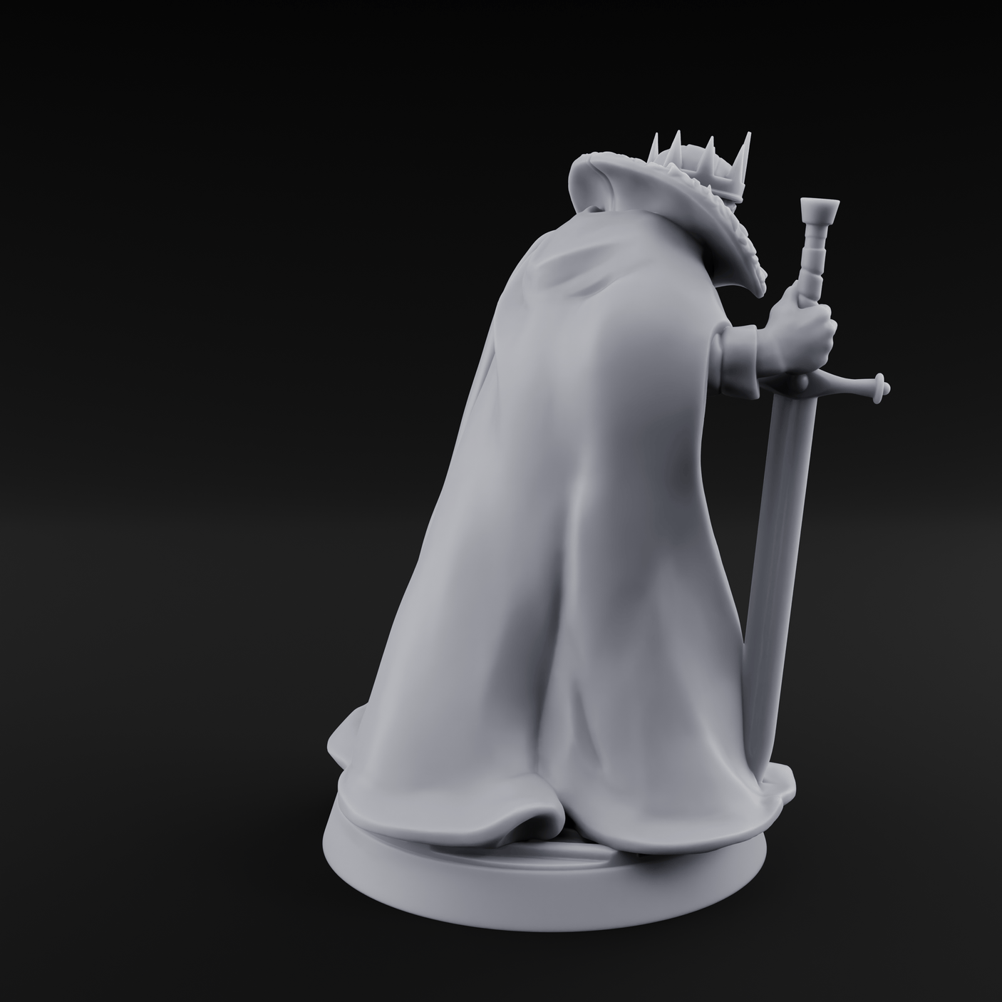 Off With His Head Human King Miniature for Dungeons and Dragons, Pathfinder or other TTRPGs