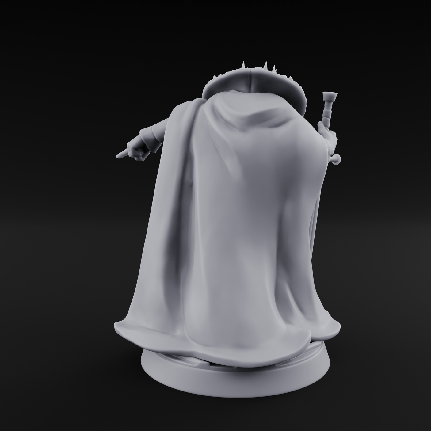 Off With His Head Human King Miniature for Dungeons and Dragons, Pathfinder or other TTRPGs
