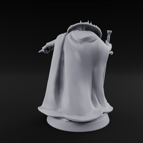 Off With His Head Human King Miniature for Dungeons and Dragons, Pathfinder or other TTRPGs