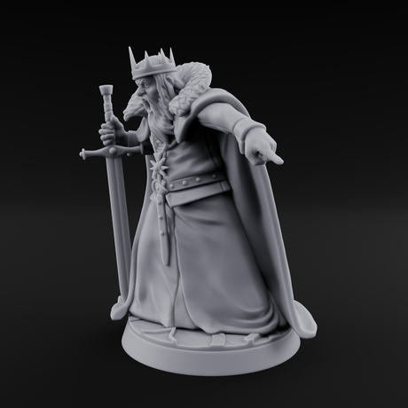Off With His Head Human King Miniature for Dungeons and Dragons, Pathfinder or other TTRPGs