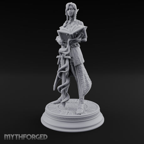 Magic Coiling Elf Spellsword Miniature for Dungeons and Dragons, Pathfinder or other TTRPGs