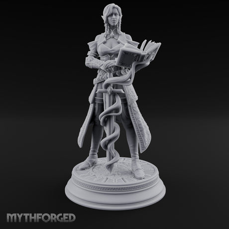 Magic Coiling Elf Spellsword Miniature for Dungeons and Dragons, Pathfinder or other TTRPGs