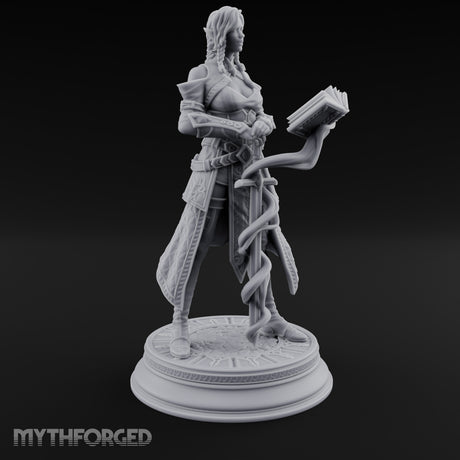Magic Coiling Elf Spellsword Miniature for Dungeons and Dragons, Pathfinder or other TTRPGs