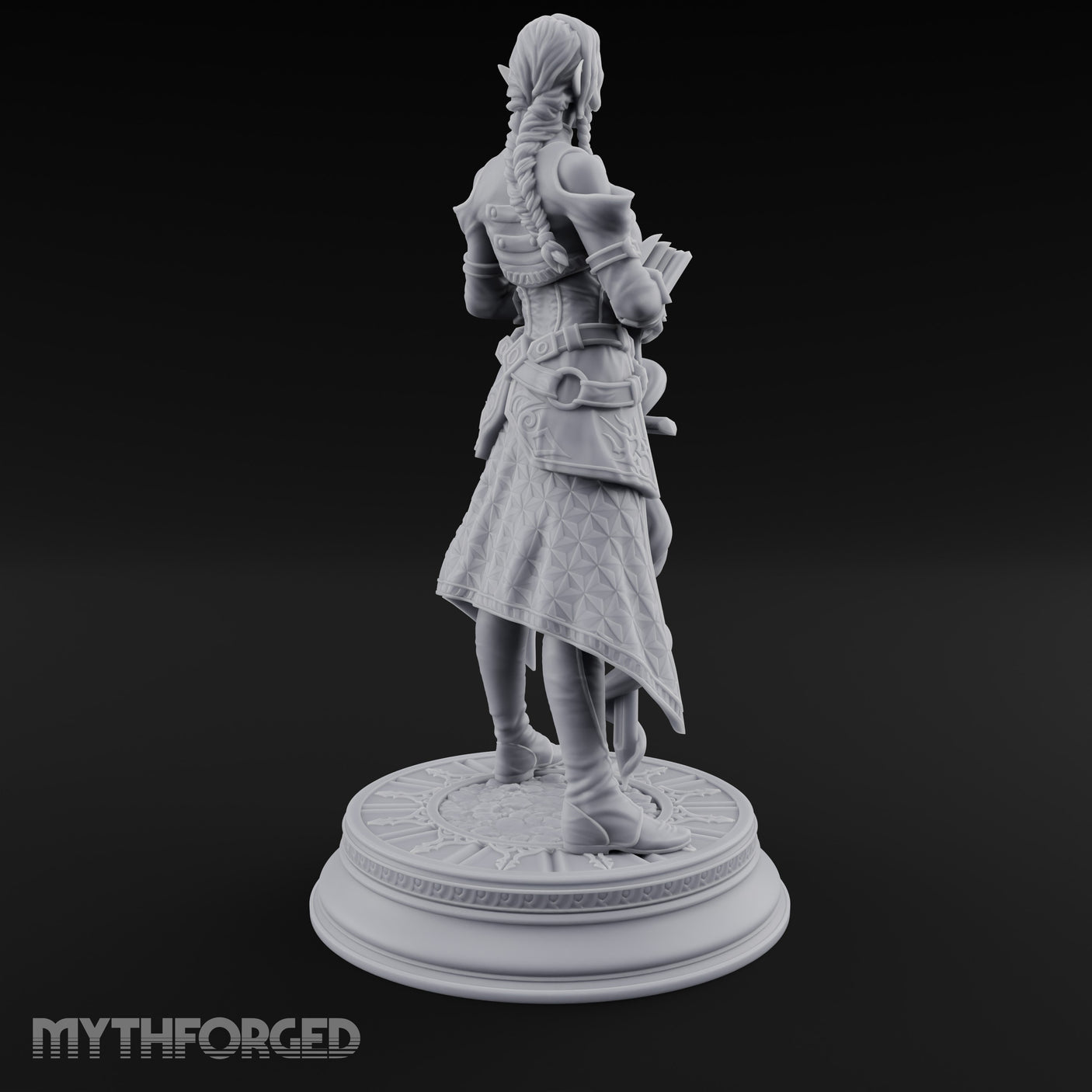 Magic Coiling Elf Spellsword Miniature for Dungeons and Dragons, Pathfinder or other TTRPGs