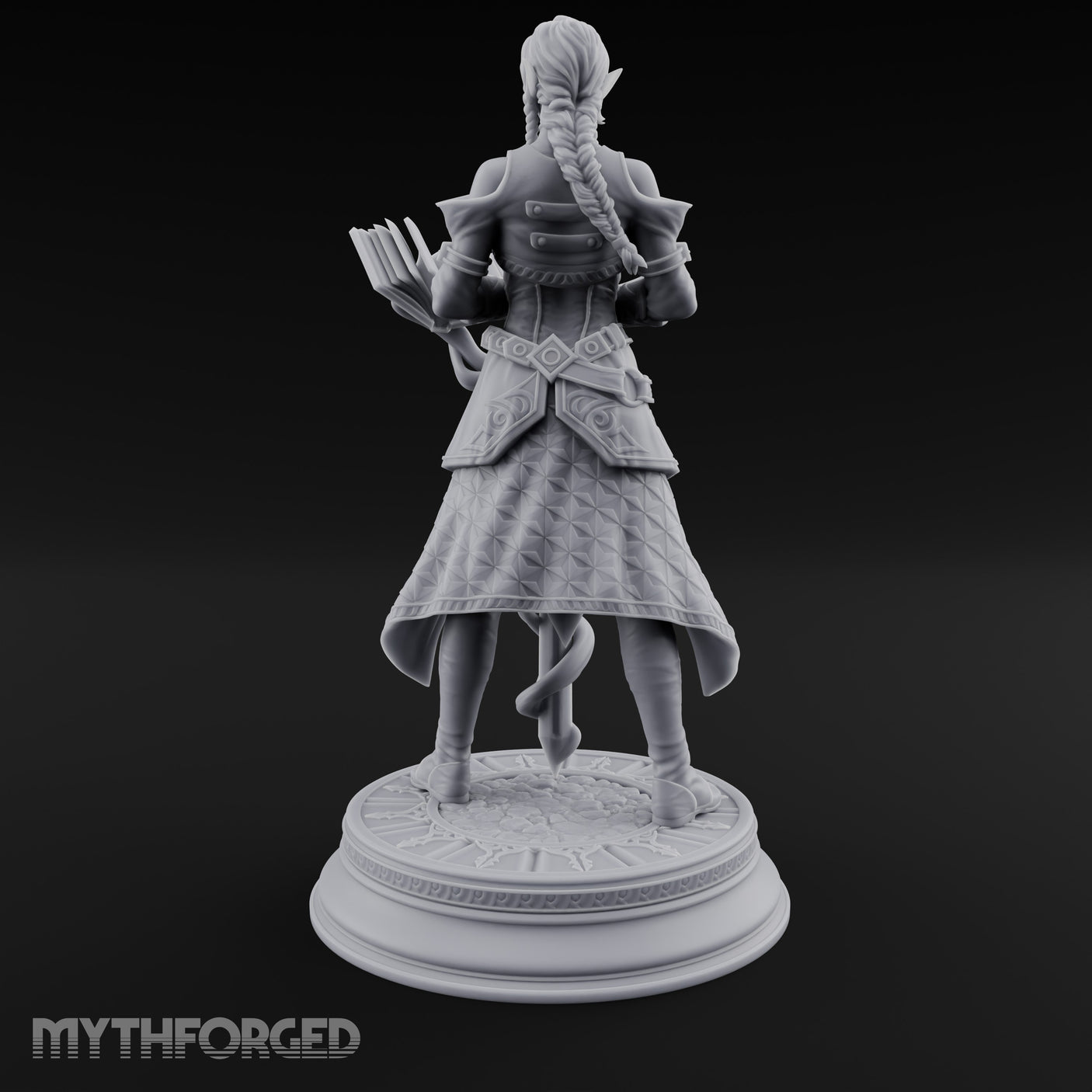 Magic Coiling Elf Spellsword Miniature for Dungeons and Dragons, Pathfinder or other TTRPGs