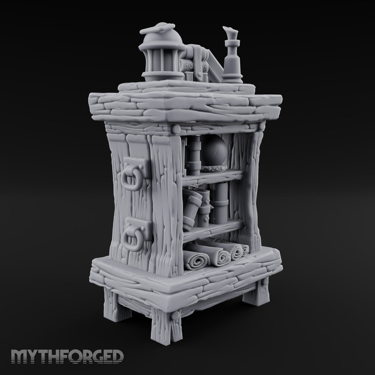 Crystal Ball Stays Unsold Wooden Magic Shop Display Shelf