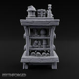 Crystal Ball Stays Unsold Wooden Magic Shop Display Shelf