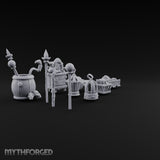 Staves Stocked, Crocodile Mounted Magic Shop Small Props Set