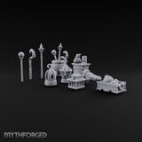 Staves Stocked, Crocodile Mounted Magic Shop Small Props Set