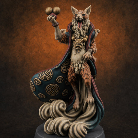 Magic Raising Kitsune Sorcerer — painted concept preview (miniature supplied unpainted)