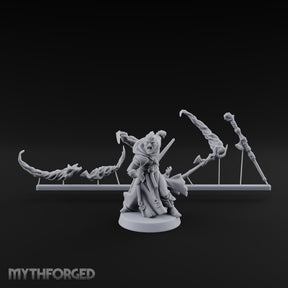 Magic Summoning Human Wizard Miniature for Dungeons and Dragons, Pathfinder or other TTRPGs