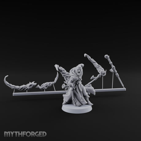 Magic Summoning Human Wizard Miniature for Dungeons and Dragons, Pathfinder or other TTRPGs