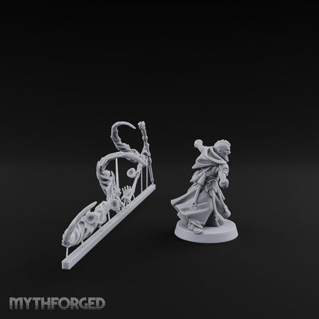 Magic Summoning Human Wizard Miniature for Dungeons and Dragons, Pathfinder or other TTRPGs