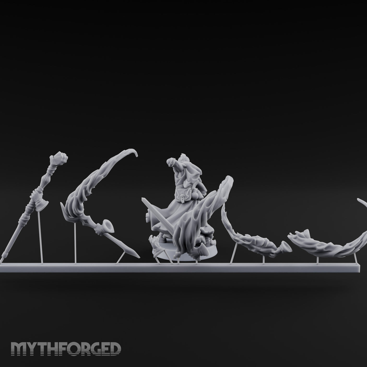 Magic Summoning Human Wizard Miniature for Dungeons and Dragons, Pathfinder or other TTRPGs