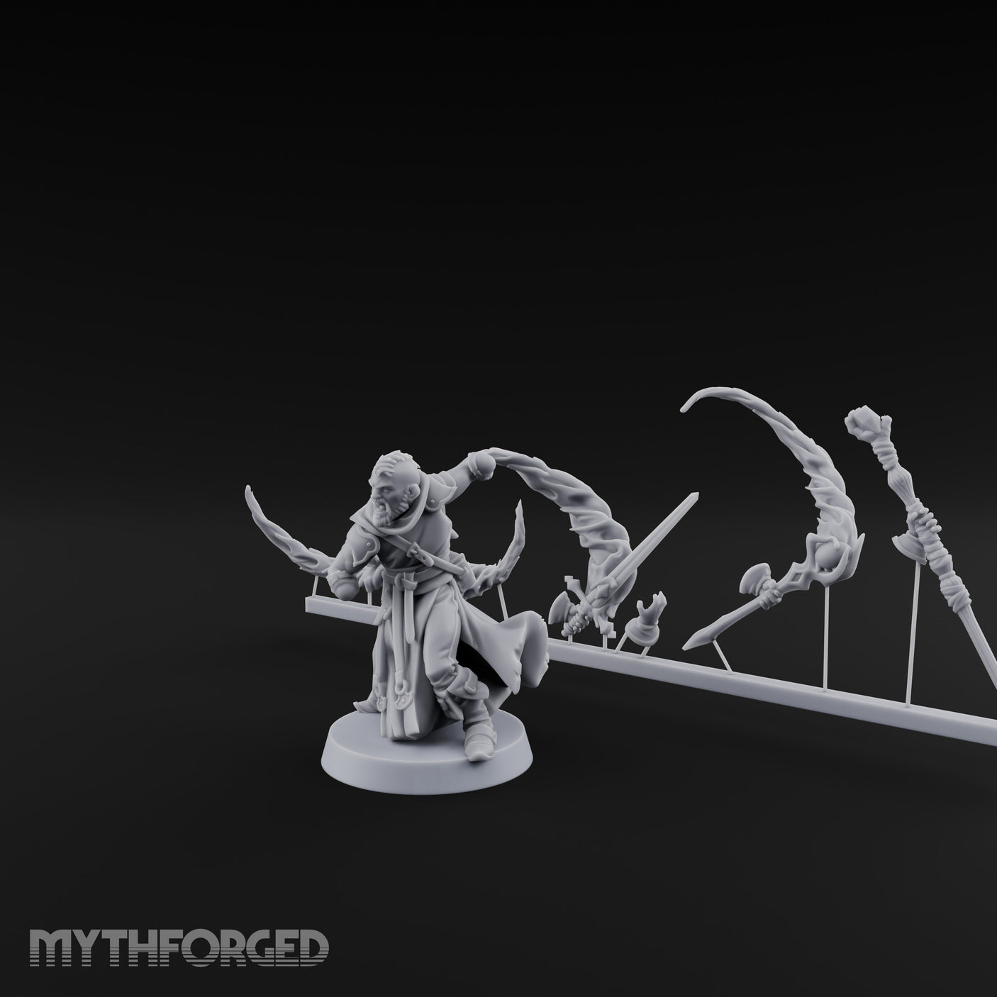 Magic Summoning Human Wizard Miniature for Dungeons and Dragons, Pathfinder or other TTRPGs