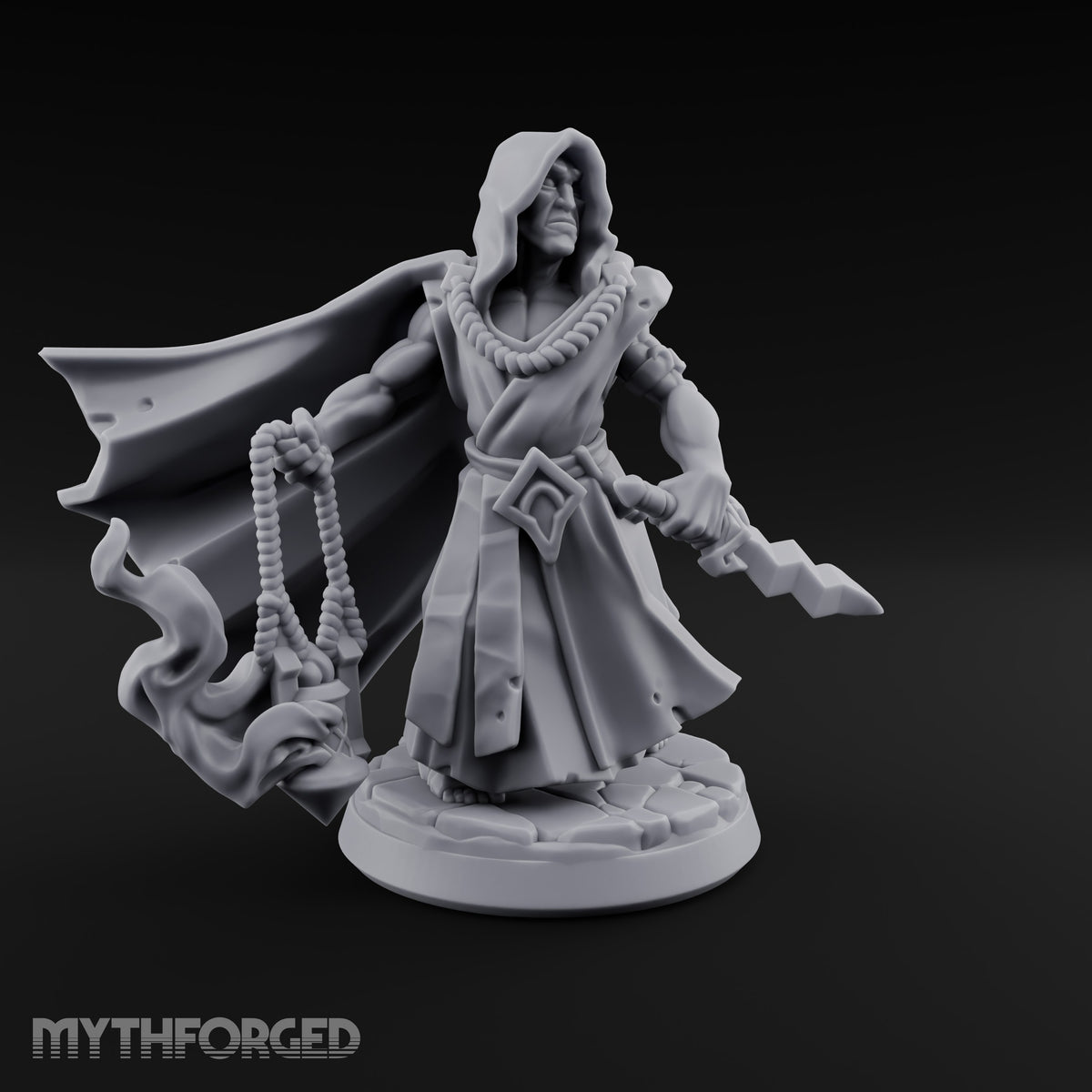 Hoods Up, Rite Begun Human Cultist B — Curved Dagger & Incense