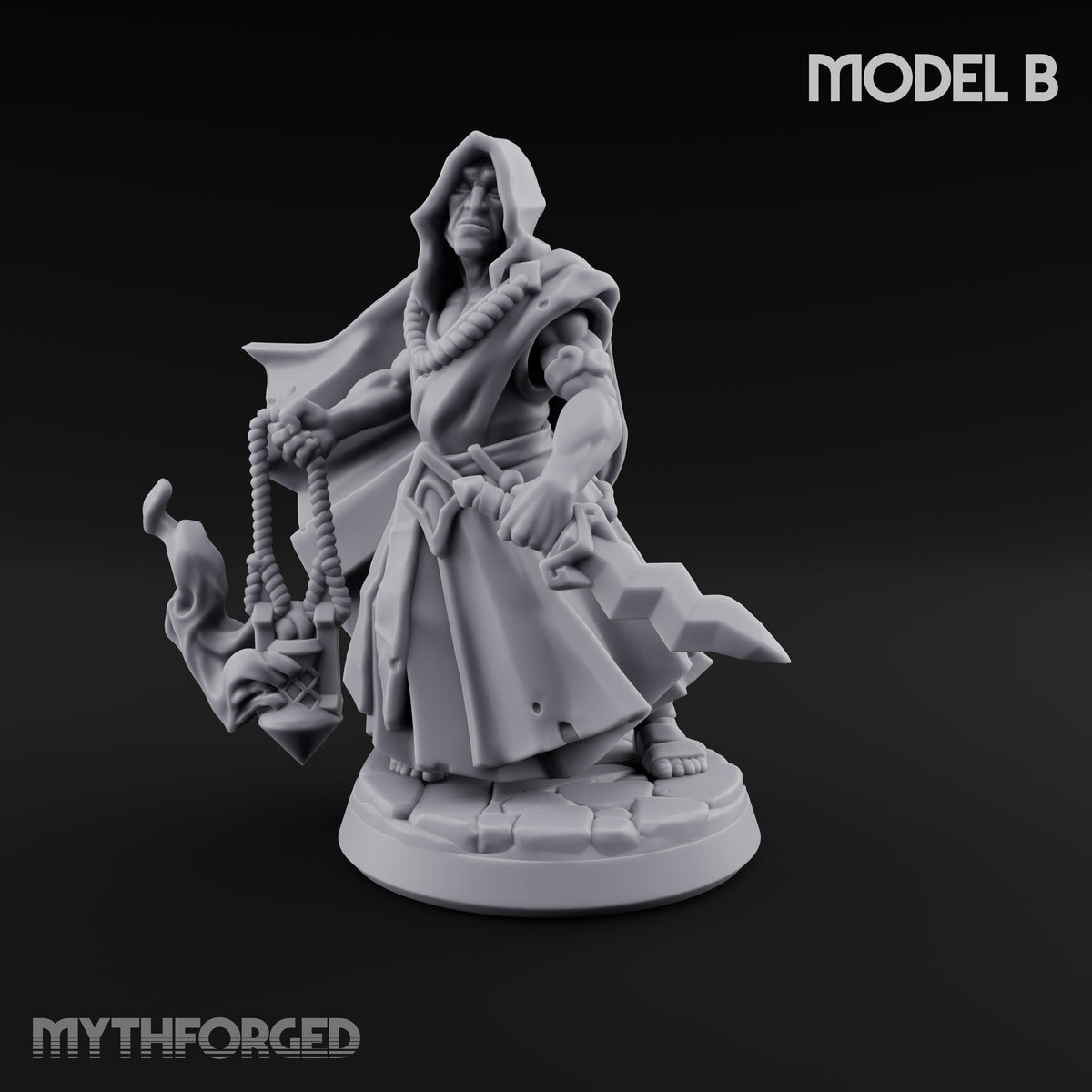Hoods Up, Rite Begun Human Cultist B — Curved Dagger & Incense