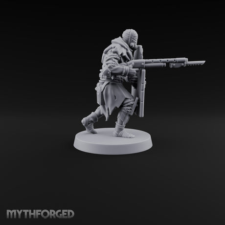 Faith Under Fire Human Pilgrim Gunner B Miniature for Dungeons and Dragons, Pathfinder or other TTRPGs