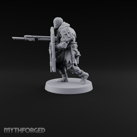 Faith Under Fire Human Pilgrim Gunner B Miniature for Dungeons and Dragons, Pathfinder or other TTRPGs