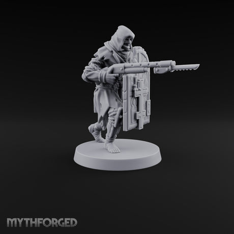 Faith Under Fire Human Pilgrim Gunners Miniature for Dungeons and Dragons, Pathfinder or other TTRPGs