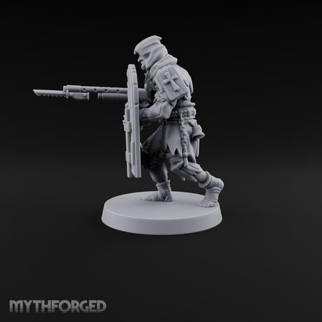 Faith Under Fire Human Pilgrim Gunner B Miniature for Dungeons and Dragons, Pathfinder or other TTRPGs
