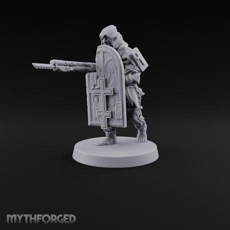 Faith Under Fire Human Pilgrim Gunner B Miniature for Dungeons and Dragons, Pathfinder or other TTRPGs