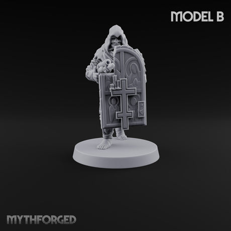 Faith Under Fire Human Pilgrim Gunners Miniature for Dungeons and Dragons, Pathfinder or other TTRPGs